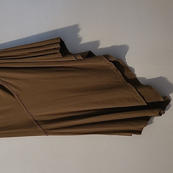 Anthropologie Daily Practice Olive Green Racer Back Ruched Asymmetrical Dress S - Picture 6 of 10